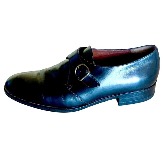 Loewe Black Leather Monk Strap Dress Shoes EU 44 US 11 main image 9